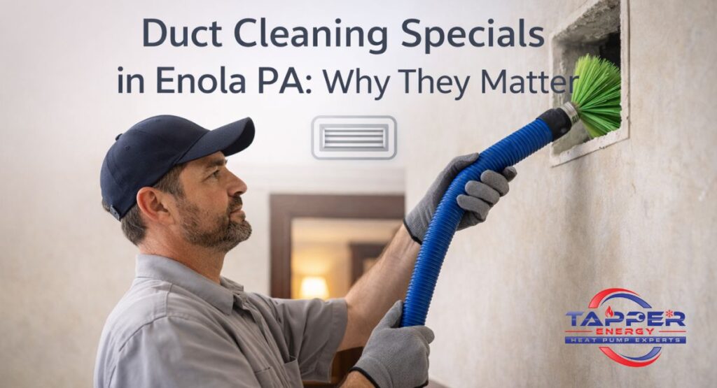 Duct cleaning specials in Enola PA – Tapper Energy HVAC services for the Greater Harrisburg area