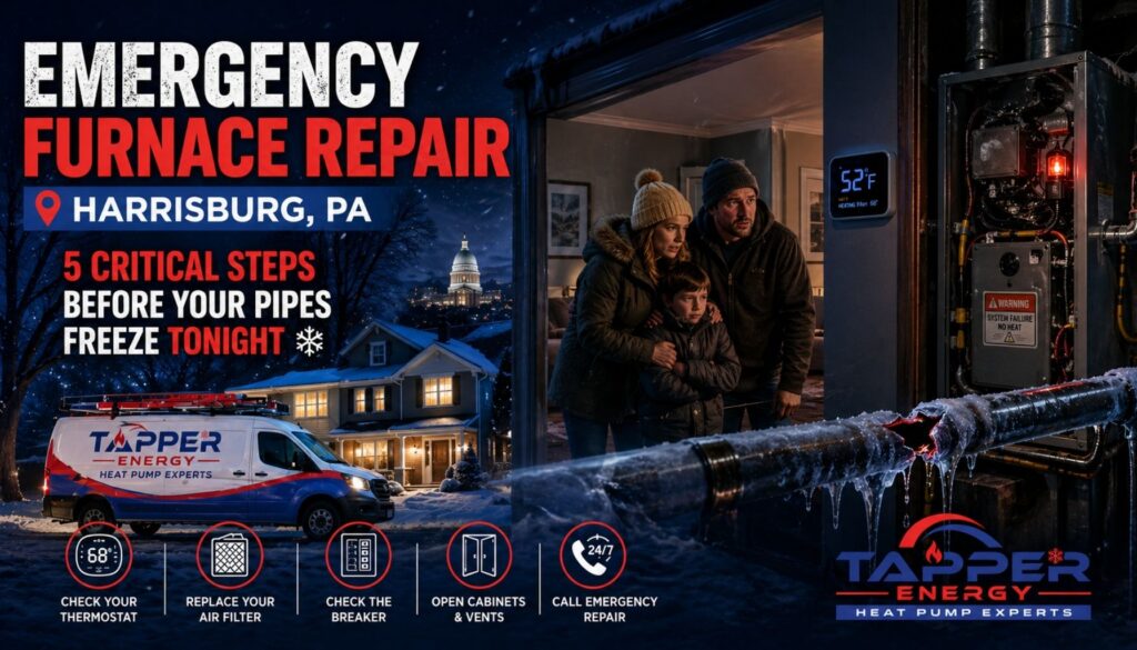Emergency Furnace Repair Harrisburg PA: 5 Critical Steps Before Your Pipes Freeze Tonight
