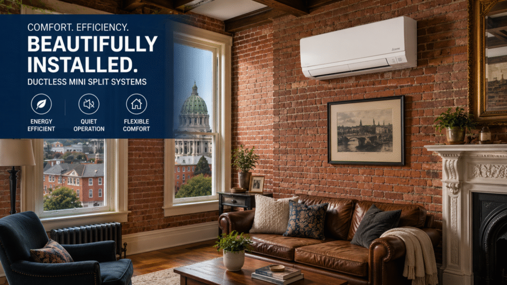 Ductless Mini Split Harrisburg PA: 8 Brilliant Benefits for Homes Without Ductwork