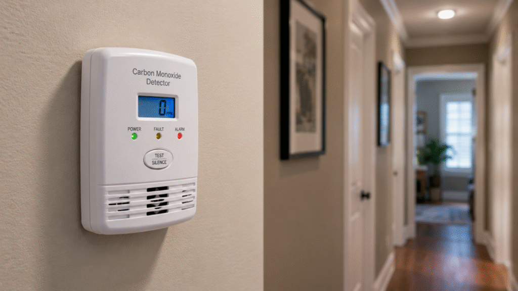 carbon monoxide detector for furnace safety in a Harrisburg PA home