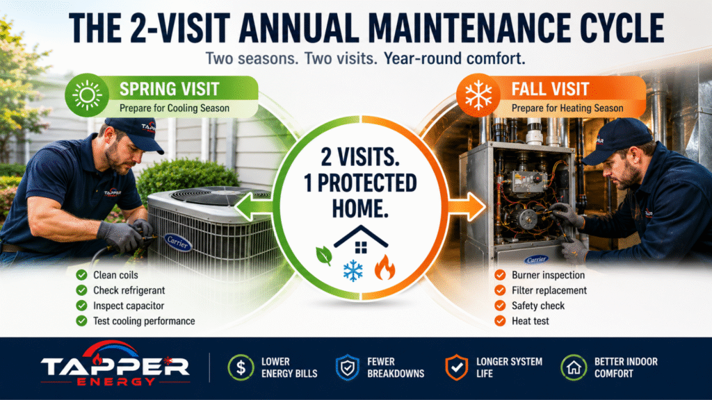 HVAC maintenance plan Harrisburg PA annual service schedule