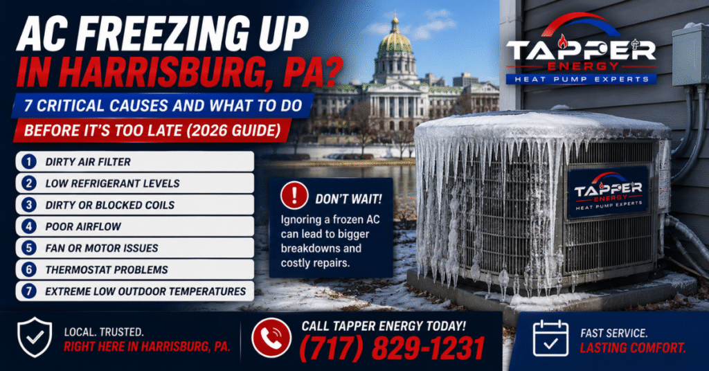 AC Freezing Up in Harrisburg, PA? 7 Critical Causes and What to Do Before It’s Too Late (2026 Guide)