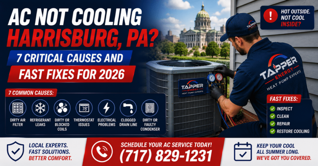 AC Not Cooling Harrisburg PA? 7 Critical Causes and Fast Fixes for 2026