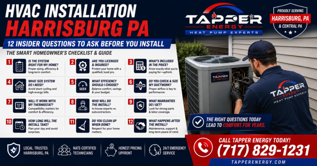 HVAC Installation Harrisburg PA: 12 Insider Questions That Save You $3,000+ on a New System