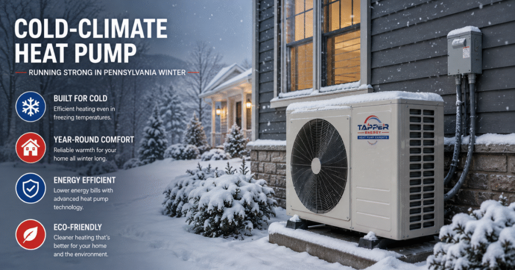 Homeowner reviewing a heat pump installation estimate checklist with a Pennsylvania technician