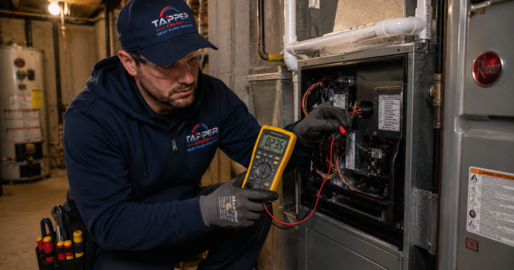 Furnace short cycling Harrisburg PA technician diagnosing repeated on-off cycling safely