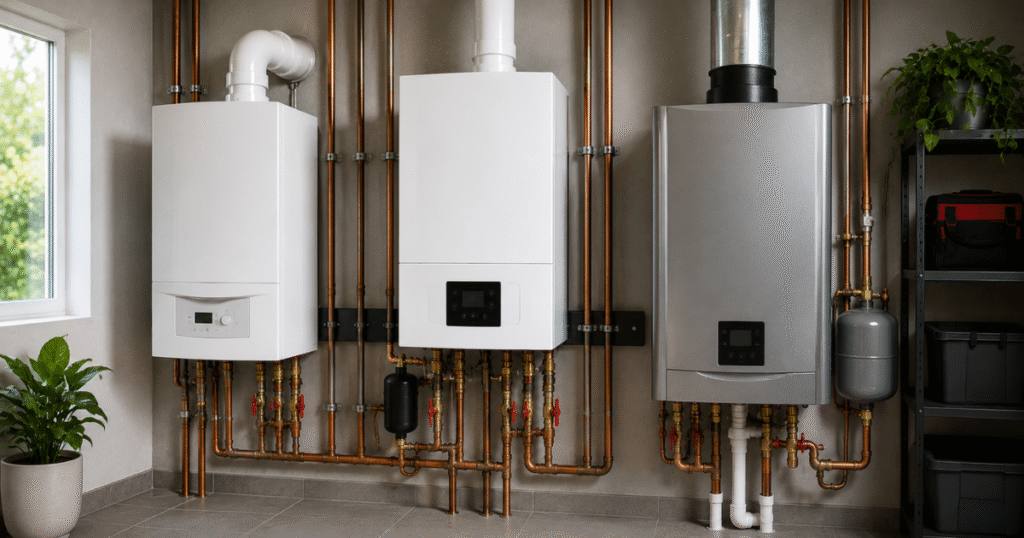 Boiler replacement cost Harrisburg PA breakdown showing prices for gas, oil, electric, combi, and steam boilers