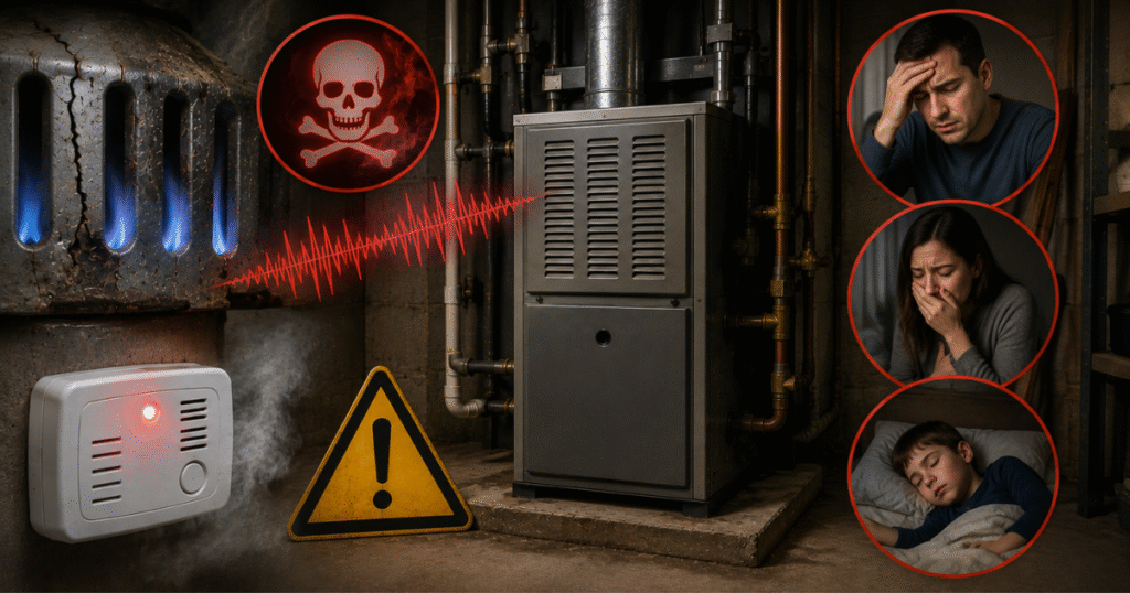 Carbon monoxide warning linked to rumbling furnace noise Harrisburg PA homeowners should take seriously