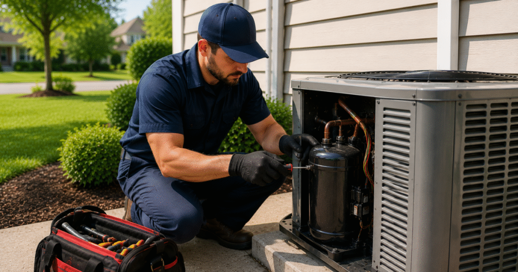 AC compressor cost Harrisburg PA HVAC technician