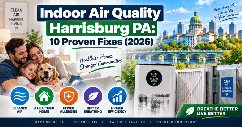 Indoor air quality Harrisburg PA guide with 10 proven fixes for cleaner home air