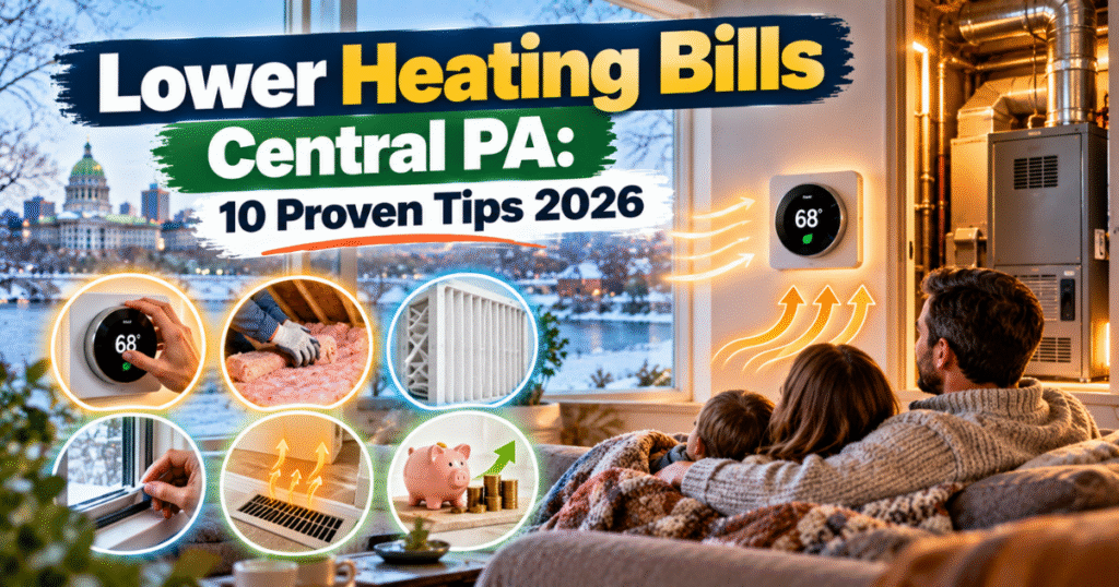 Lower heating bills Central PA guide with 10 proven winter saving tips from Tapper Energy