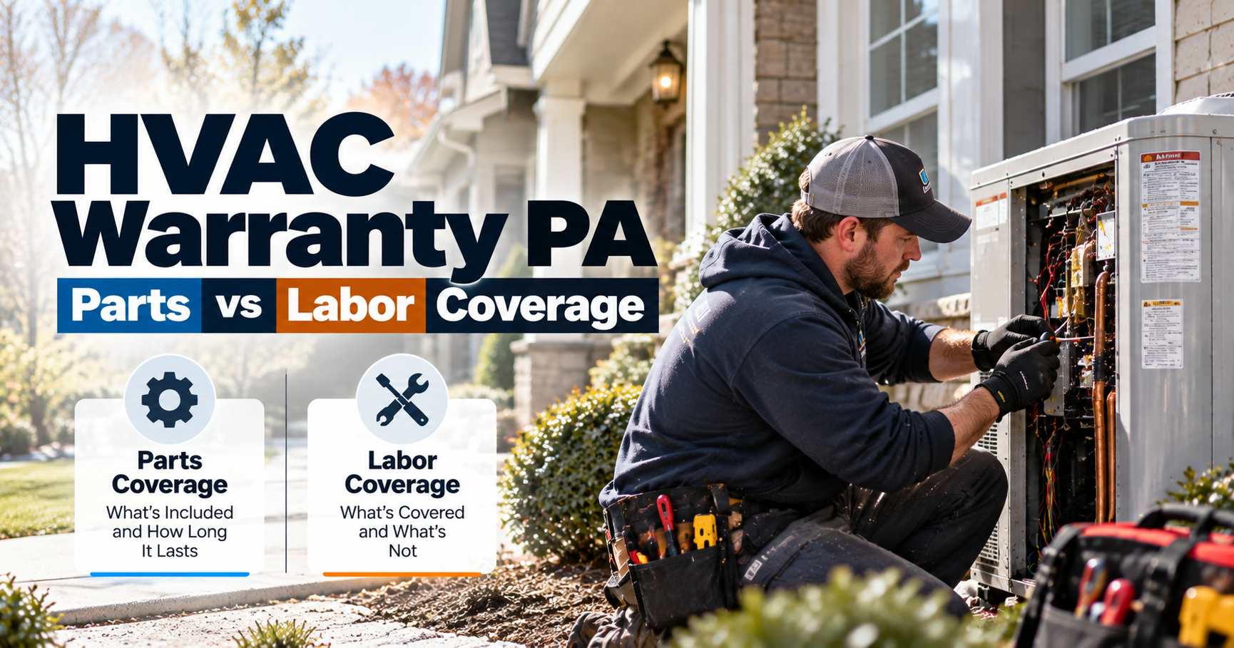 HVAC warranty PA parts vs labor coverage comparison chart