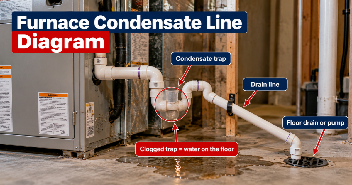 furnace leaking water Harrisburg PA condensate line