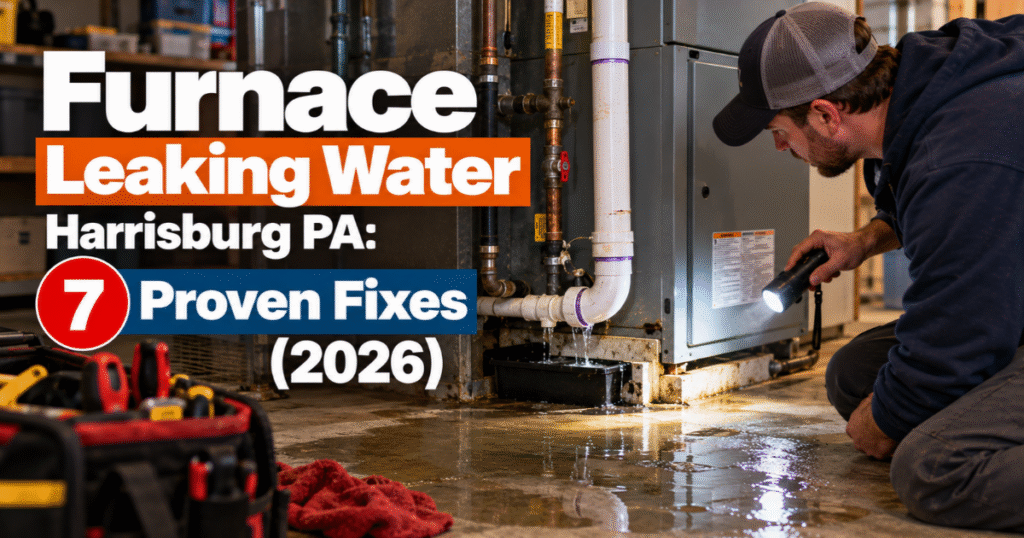 Furnace leaking water Harrisburg PA guide with 7 proven fixes for 2026
