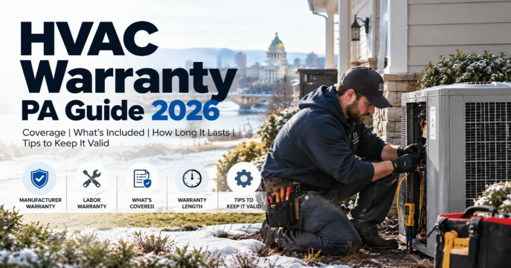 HVAC warranty PA guide showing 7 critical things homeowners must know in 2026